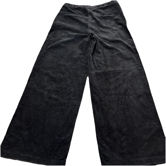 NYDJ Women's 4 Black Corduroy Wide Leg Mid Rise Chino Trouser Pants - Picture 3 of 10